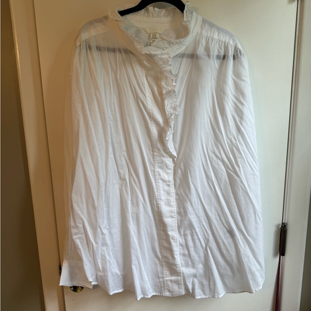 NWT- ruffle detail shirt